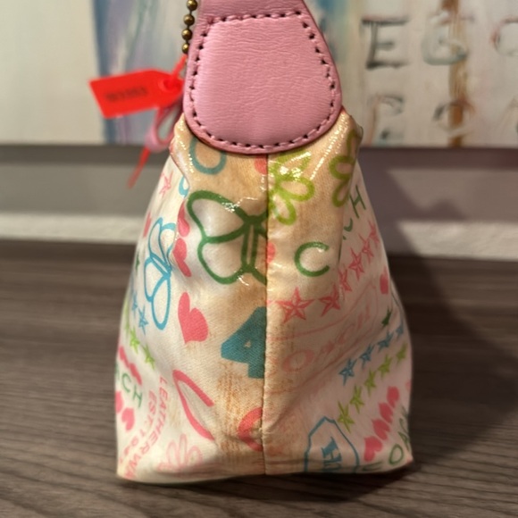 Coach Multicolored Bag Pink Green Blue White - Picture 6 of 8